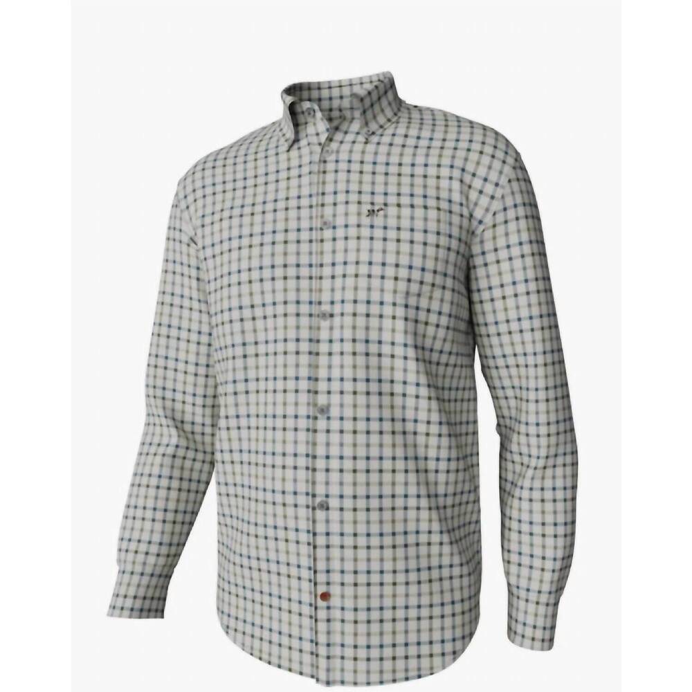 NEW SOUTHERN POINT CO. men's burton check button up shirt in mallard